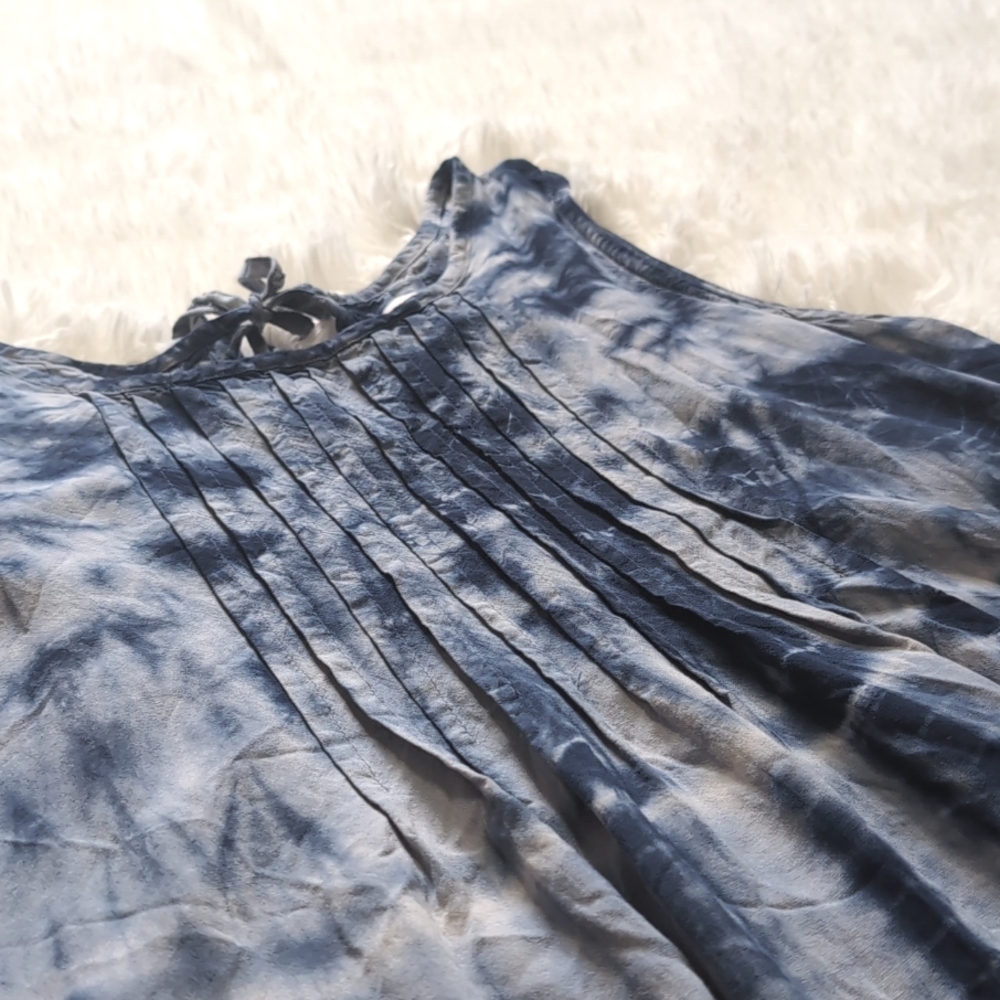 Sonoma Blue Tie Dye Ombre Flowy Dress with Pockets - Picture 3 of 12